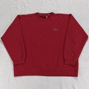 Vtg 90s Mossimo Crewneck Pullover Sweatshirt Men's XL Red Embroidered Surf Beach